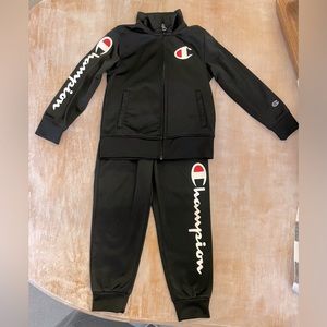 Champion black boys track suit